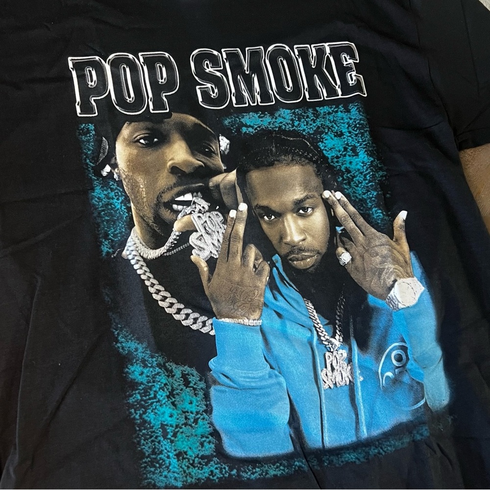 Pop Smoke Graphic Black T-Shirt - Picture 4 of 4